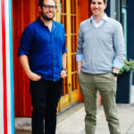 Barly founders Craig Vermeyen and Nick Norton standing outside Father's Office in Santa Monica, California.